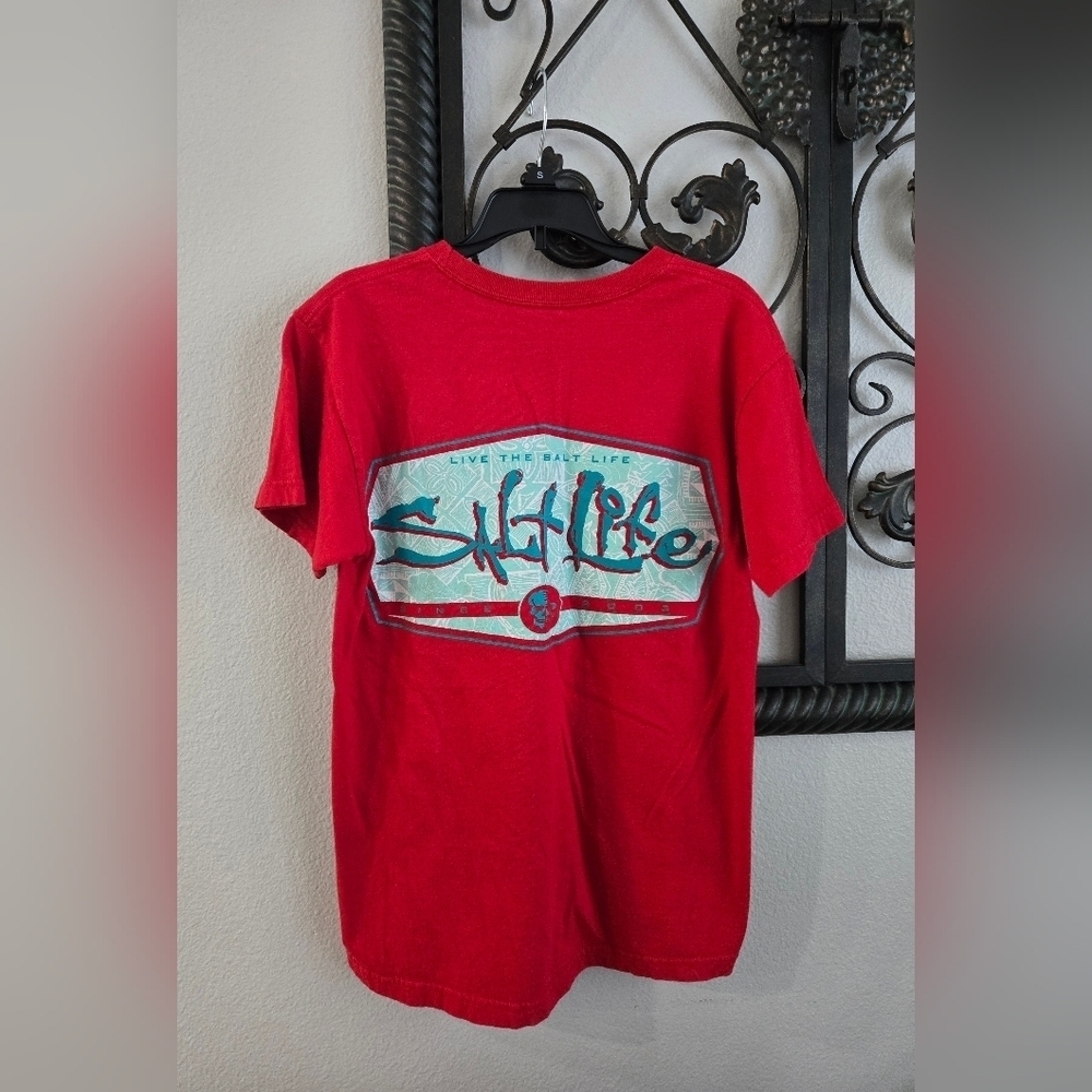 Salt Life Red Short Sleeve Tee Casual Graphic